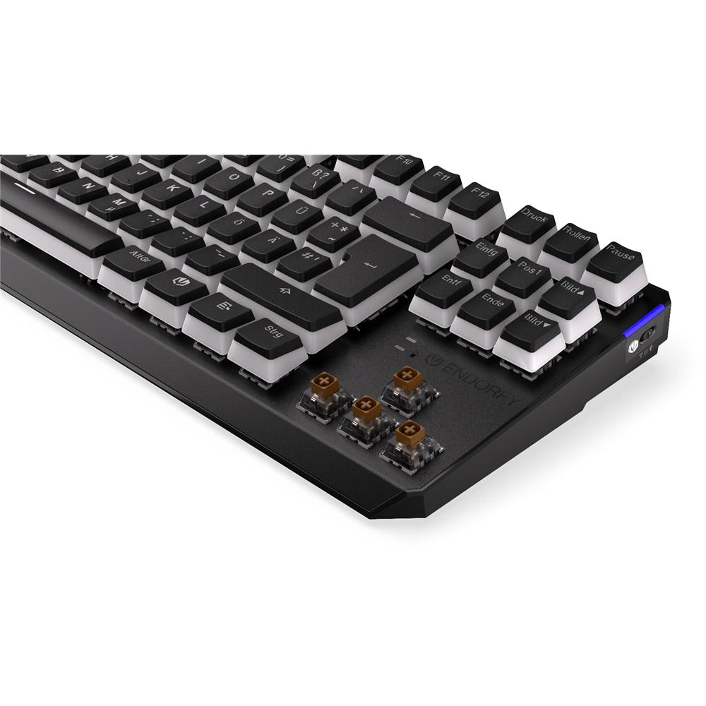 ENDORFY Keyboard Thock TKL Wireless, Tastatur, DE-Layout, Schwarz, Kabellos, Beleuchtet