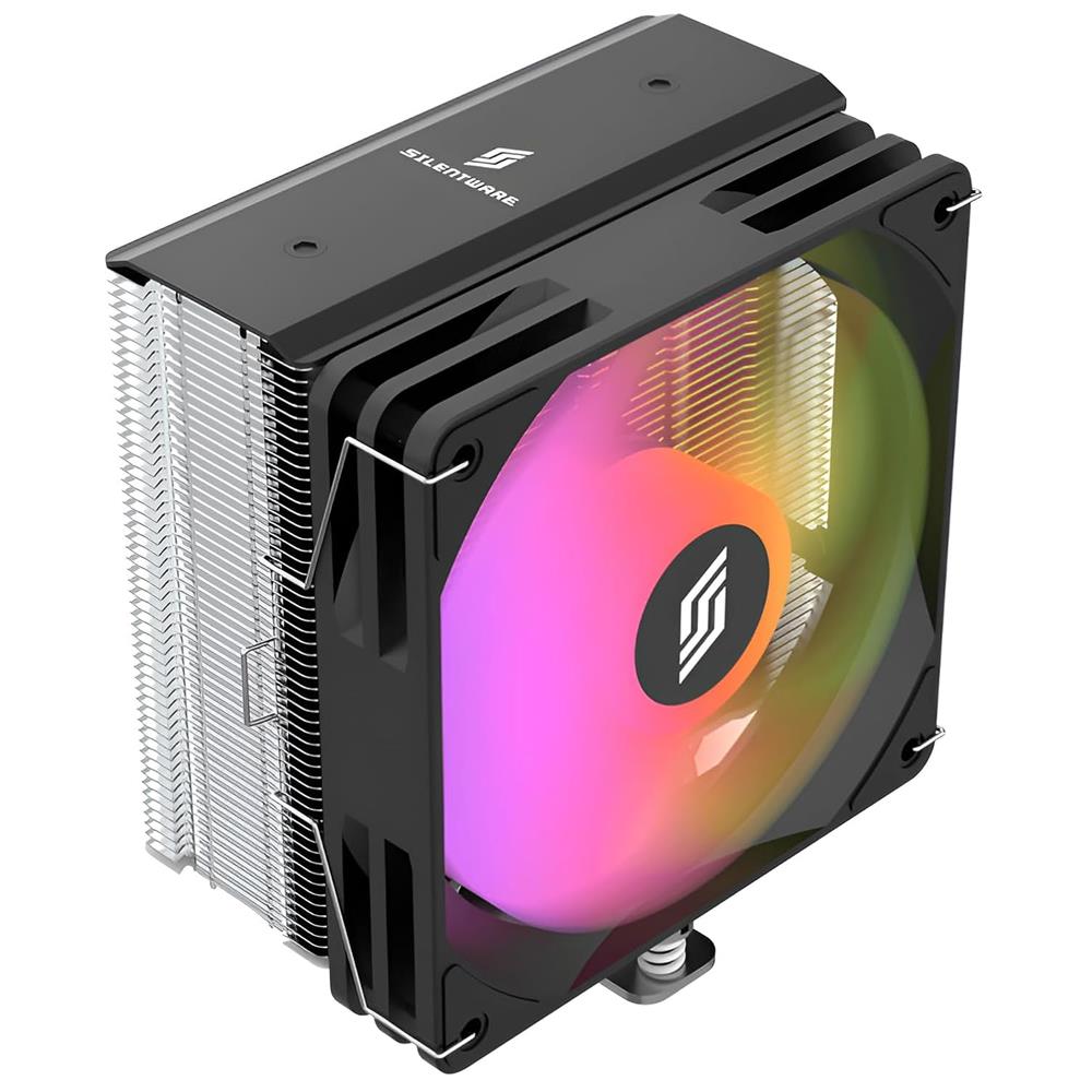 Silentware Bora Black – CPU-Luftkühler, 5 Heatpipes, A-RGB, 215W TDP