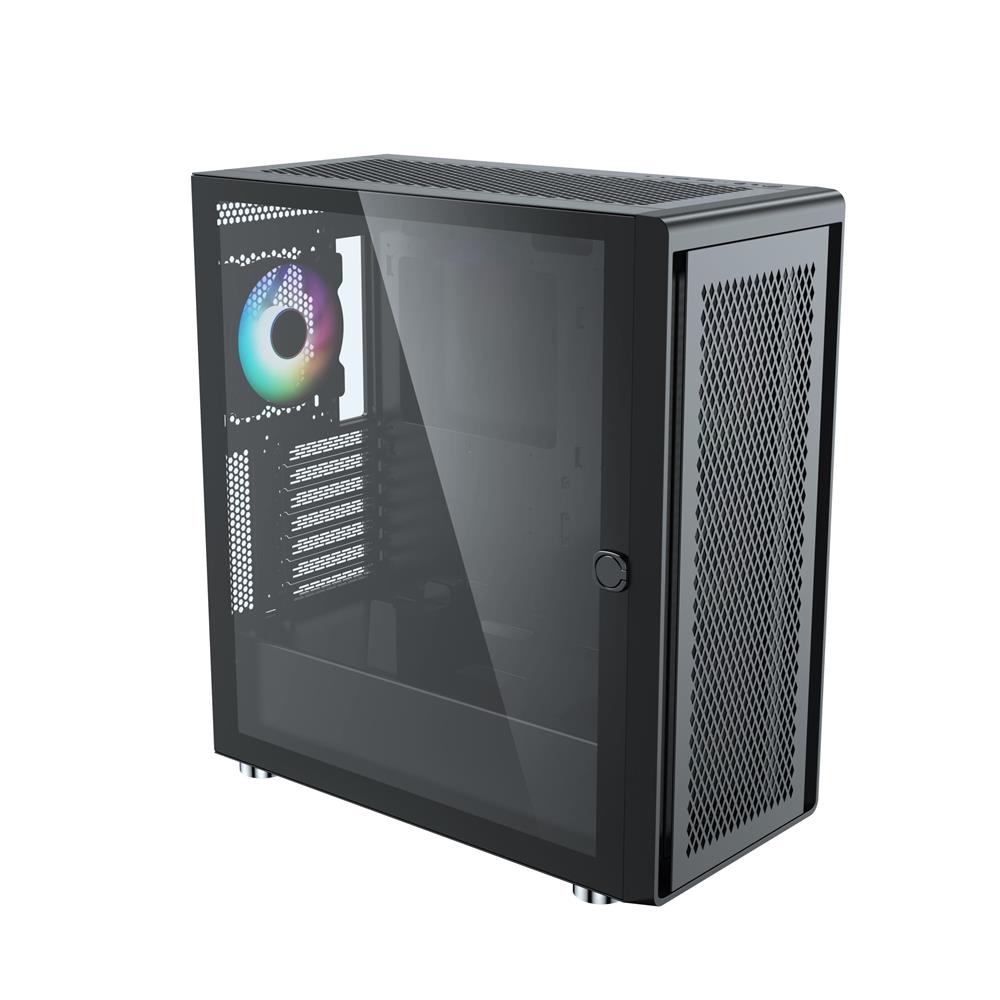 Silentware Air 100 Black – Midi Tower mit Mesh-Front, Glas-Seitenfenster & 4 A-RGB Lüftern