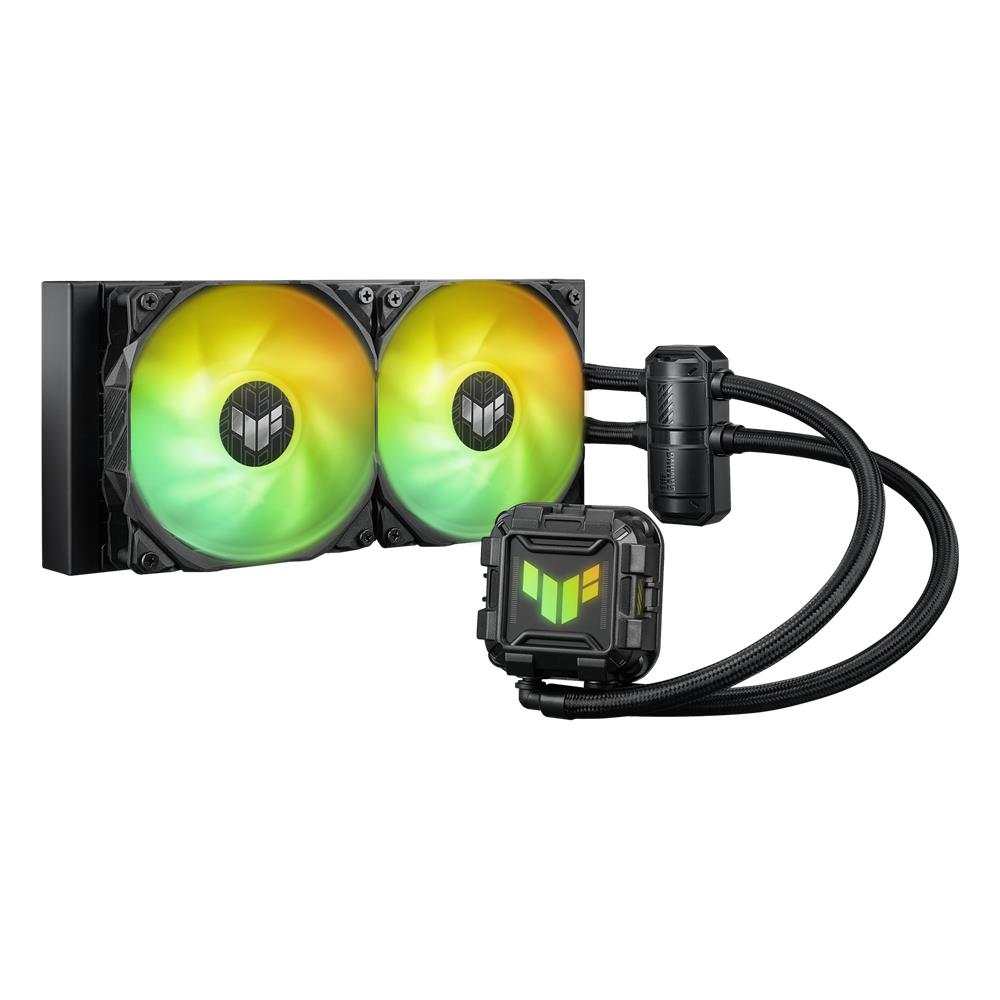 ASUS TUF Gaming LC II 240 ARGB All-in-One-Flüssig-CPU-Kühler (Aura Sync Beleuchtung, 2x TUF Gaming 120mm ARGB-Radiatorlüfter, schwarz)