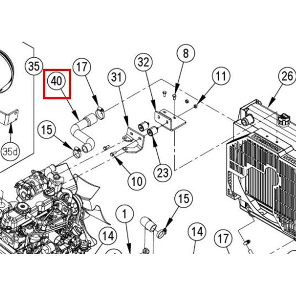 Nilfisk Original 56510127 Hose Radiator Kühlerschlauch