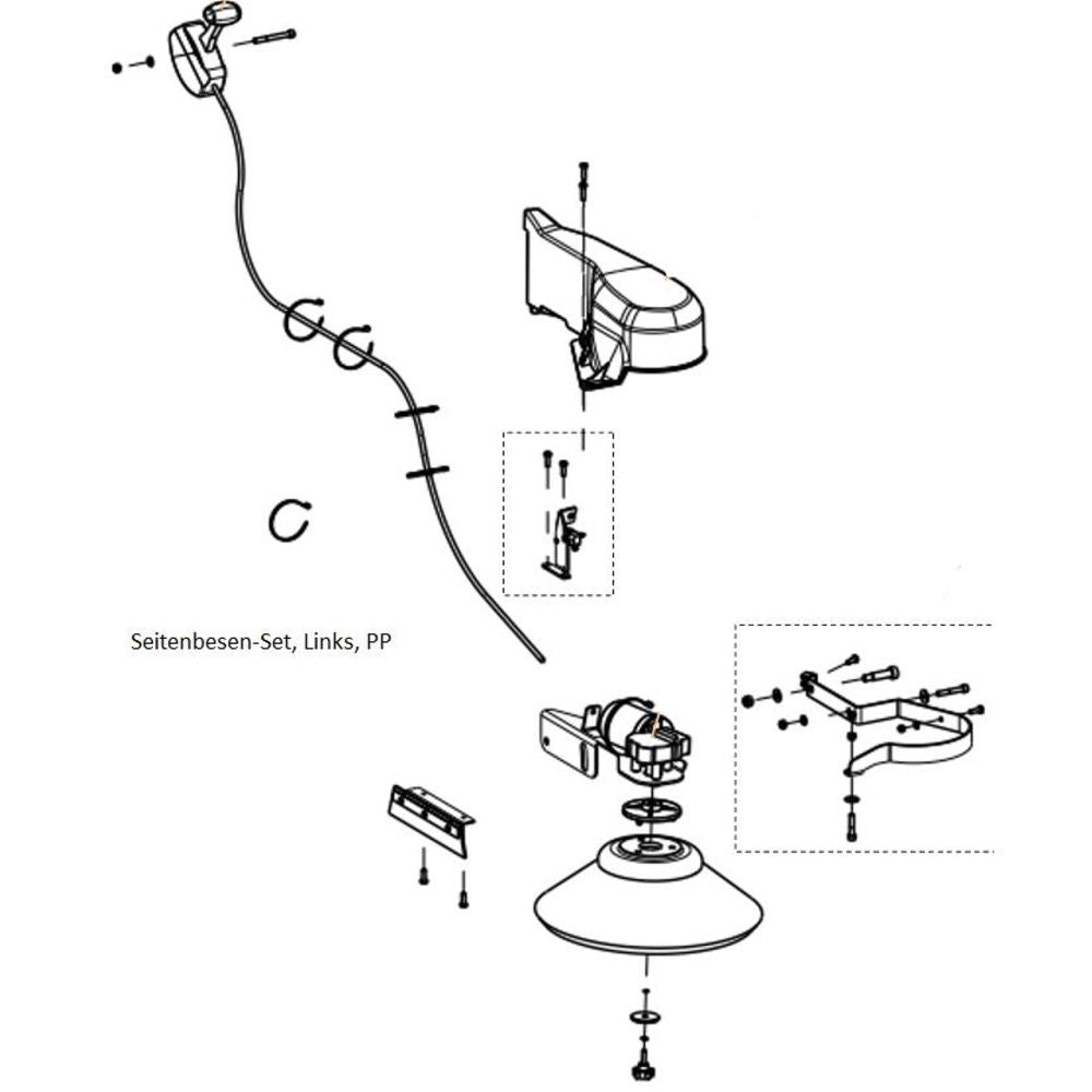 Nilfisk Original 1465408000 Seitenbesen-Set links PP