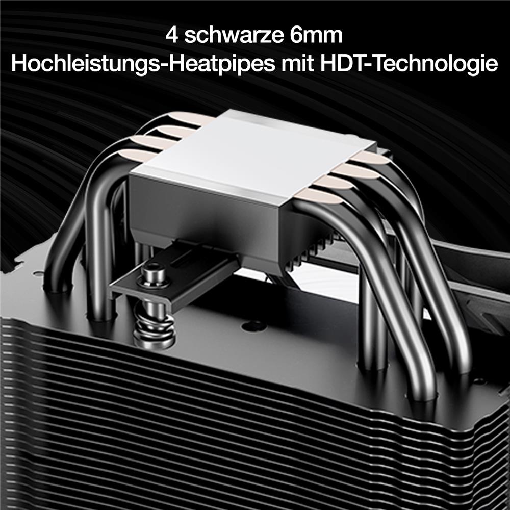 be quiet! Pure Rock 3 LX Luftkühler sehr hohe Kühlleistung 4 Hochleistungs-Heatpipes mit HDT-Technologie