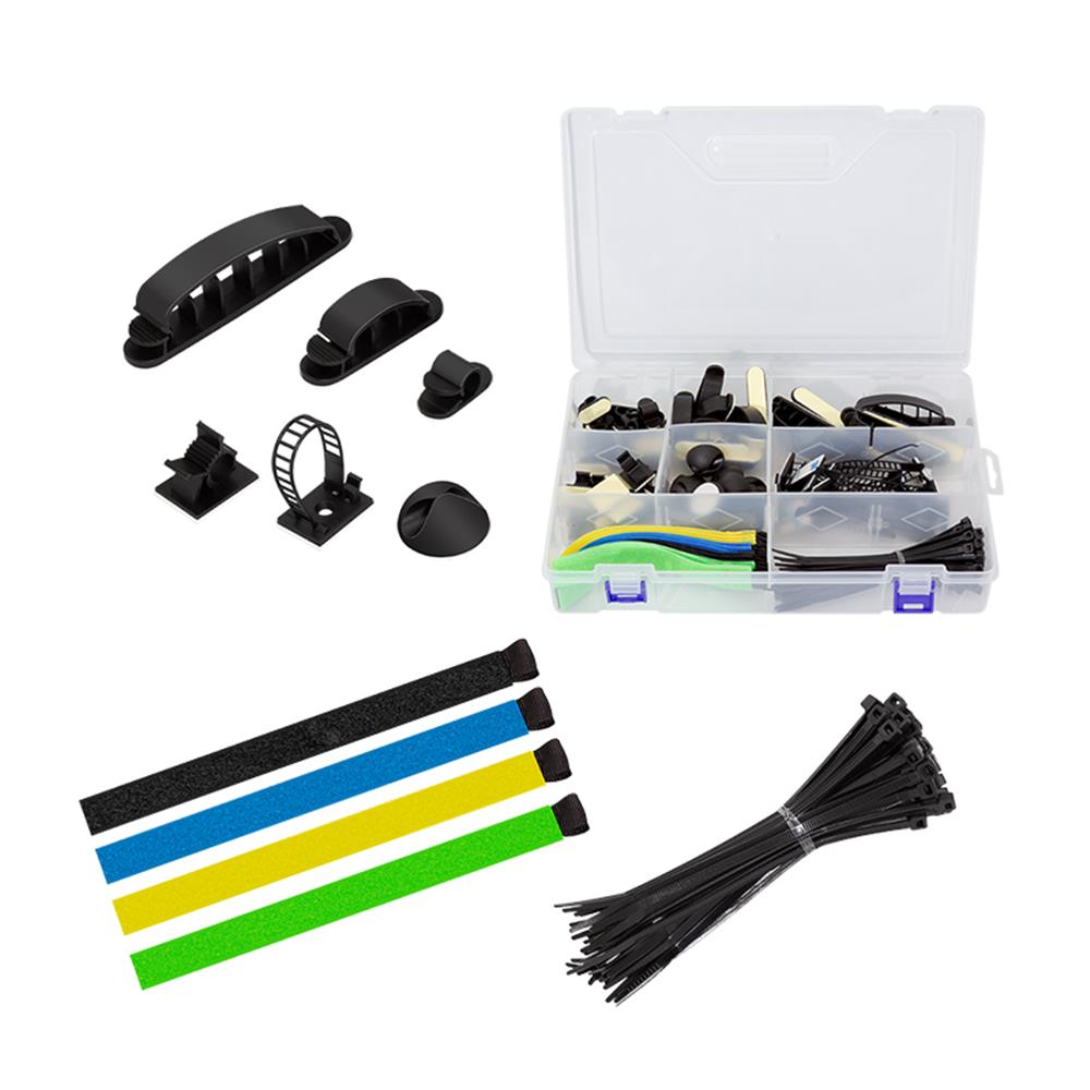 LogiLink Kabel-Organisations-Set in Box, 8 Artikel, 128 Stück, gemischtfarbig