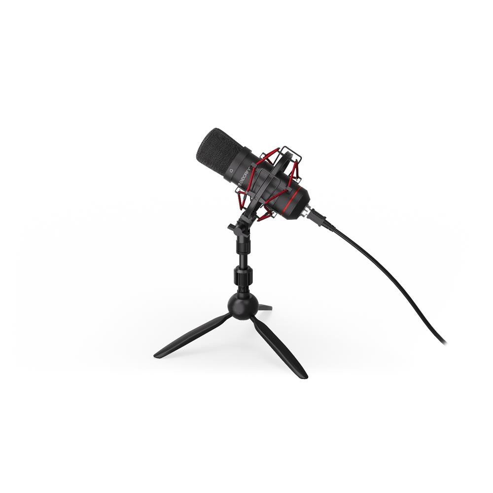 ENDORFY Solum T USB Mikrofon Schwarz mit Anti Shock Montage und Stativ