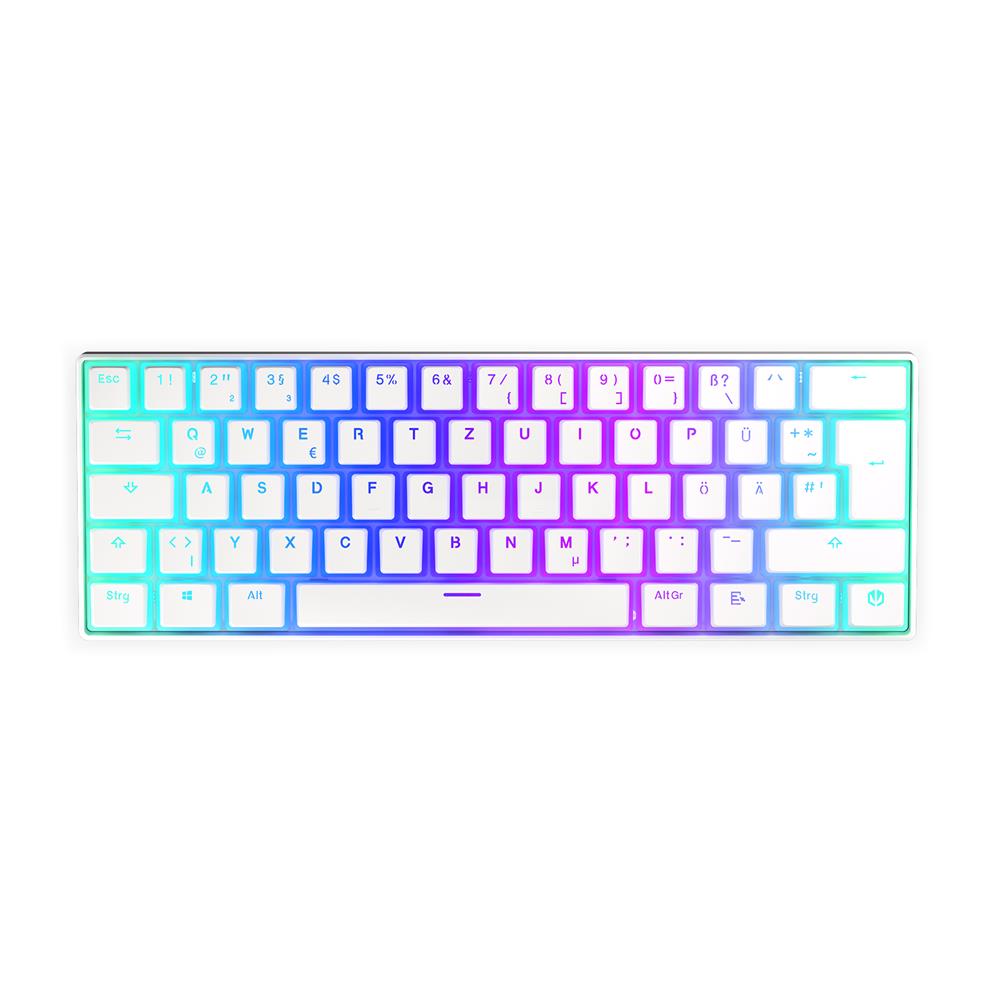 ENDORFY Keyboard Thock Compact Wireless, Tastatur, DE-Layout, Weiß, Kabellos, Beleuchtet