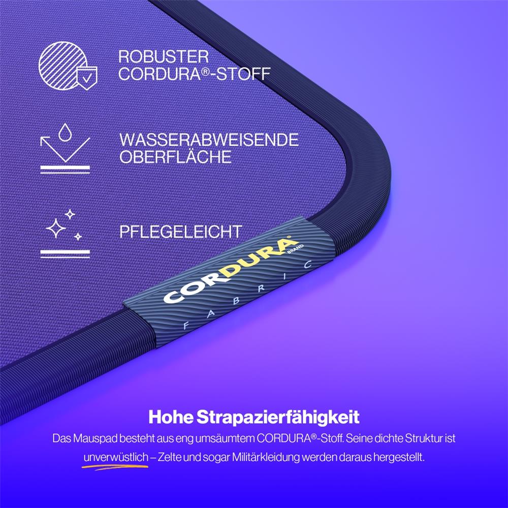 ENDORFY Cordura Speed XL Gaming Mauspad schwarz rutschfest wasserdicht 90 cm