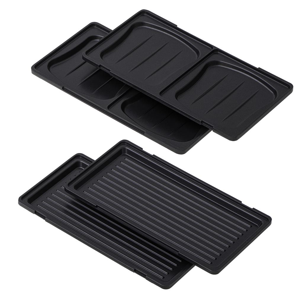 Adler AD 3073 2 in 1 Sandwichmaker und Kontaktgrill Silber Schwarz