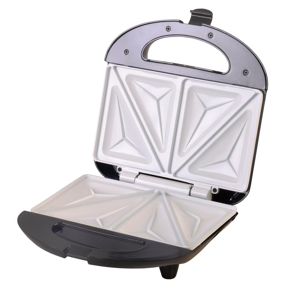 Camry CR 3018 Sandwichmaker mit Keramikbeschichtung Schwarz Silber
