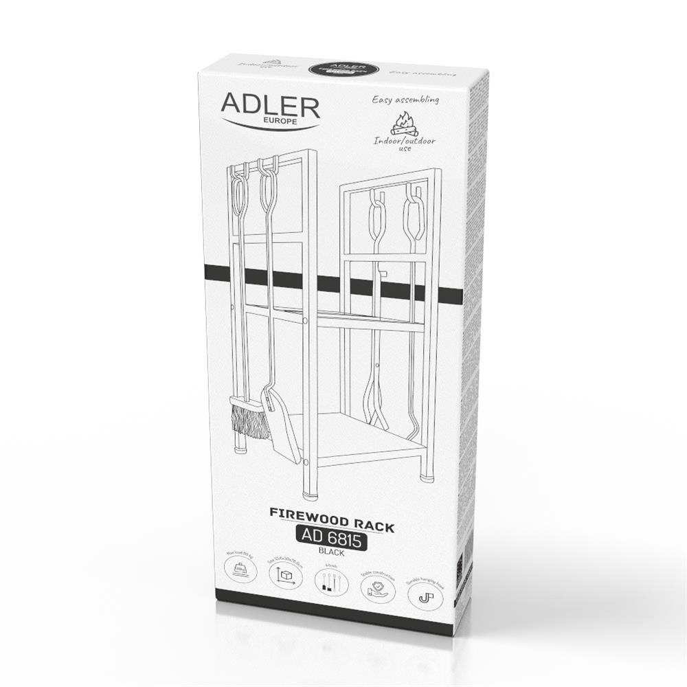 Adler AD6815 Feuerholzlager Stahl schwarz bis 80 kg