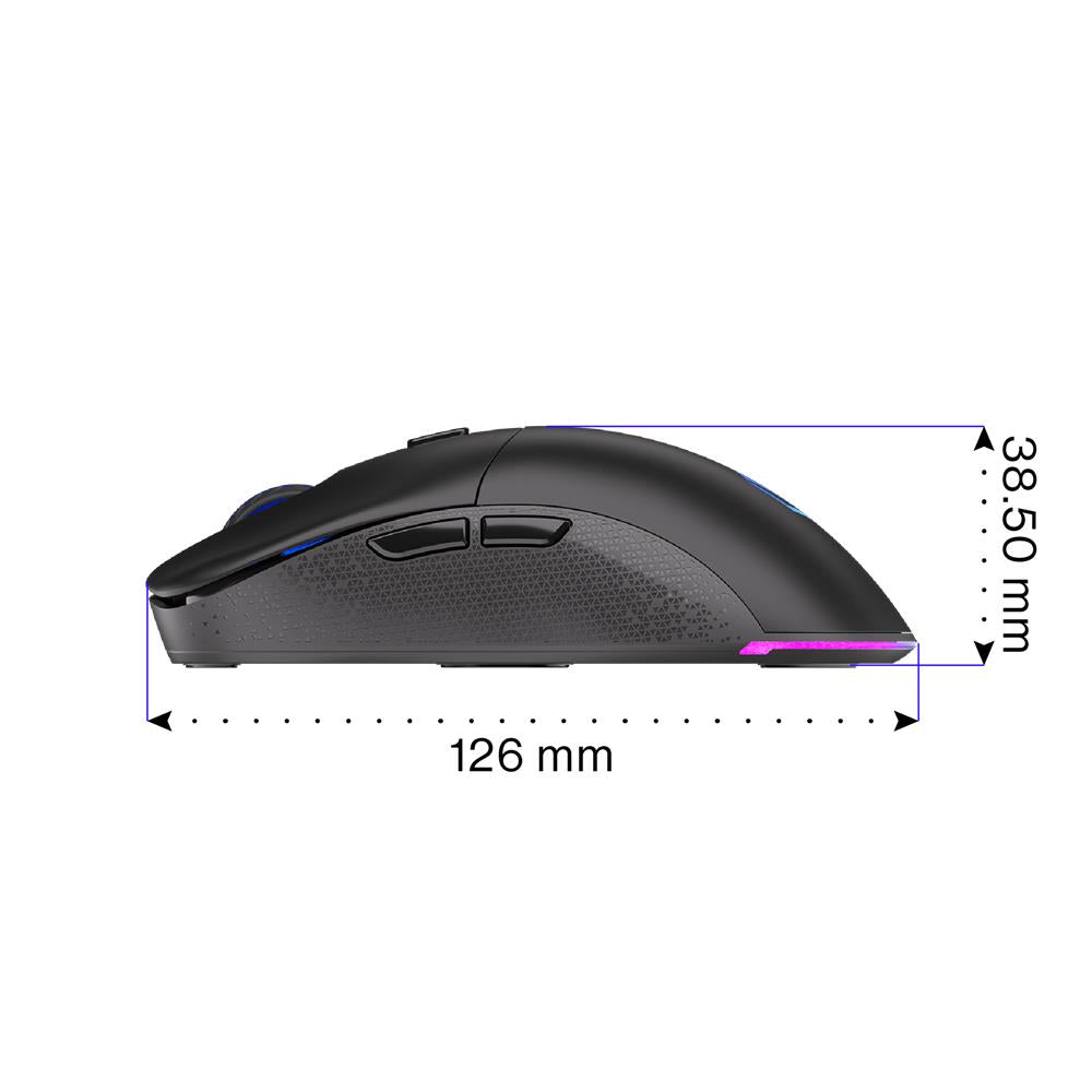 ENDORFY Gem Plus Wireless, Leichte kabellose Gaming-Maus (74 g), 26000 DPI, Schwarz | EY6A013