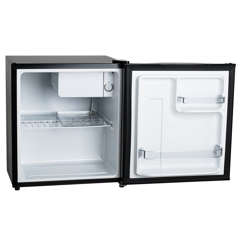 Adler AD 8096b Mini Kühlschrank 45L Metalltür Abtausystem 6 stufige Kühlregelung, für Getränke, Büro, Hotel, Gästezimmer und Ferienwohnung Schwarz