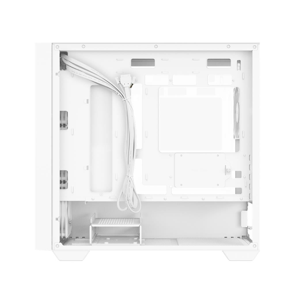 ASUS A21 PLUS TG ARGB White microATX PC Gehäuse mit Mesh Front und 4 ARGB Lüftern