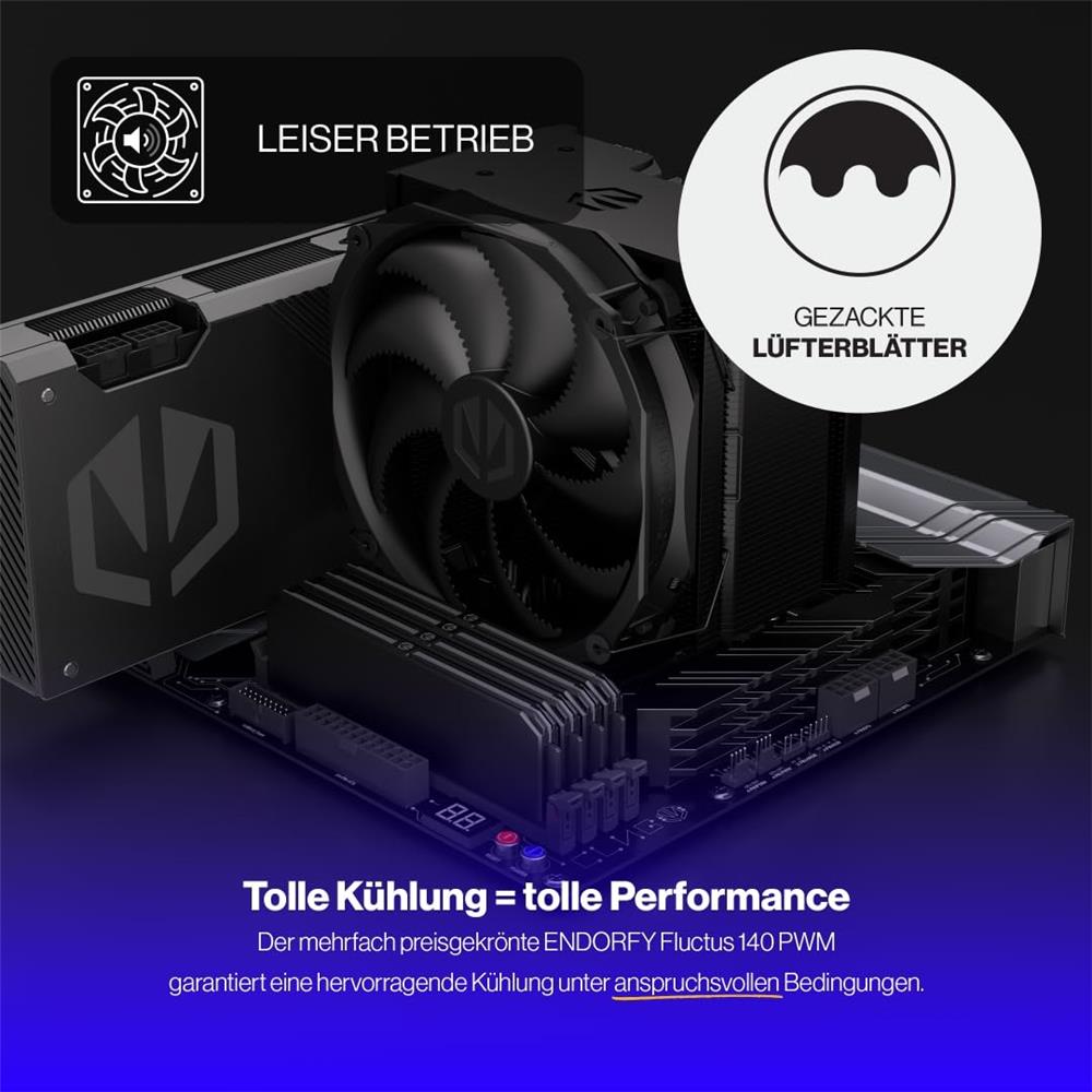 ENDORFY Fortis 5 Black CPU-Kühler, inklusive Wärmeleitpaste | EY3A013