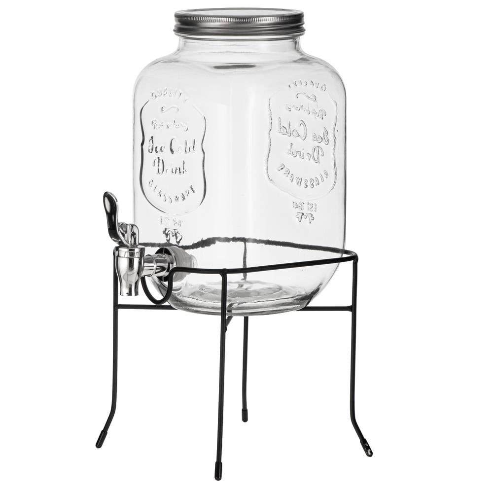 Adler AD 6741 Getränkespender 4 Liter aus Glas mit Metallständer
