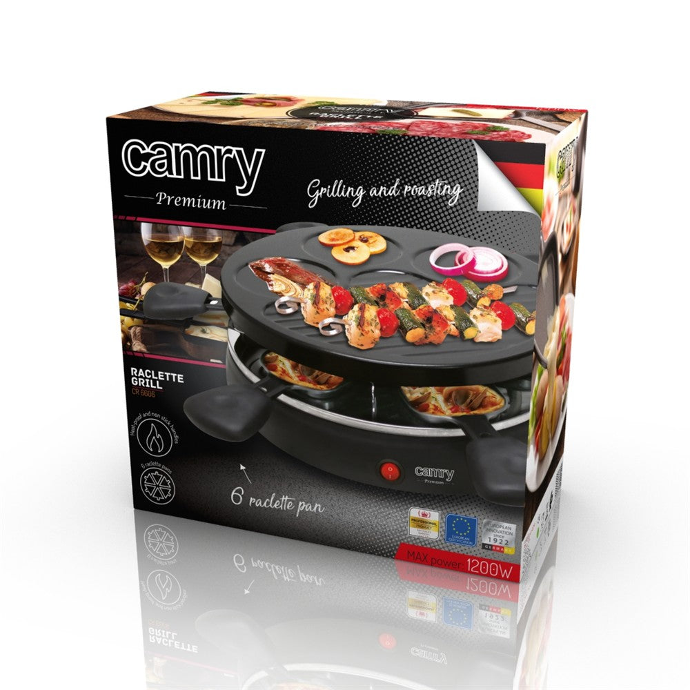 Camry CR 6606 Raclette Tischgrill, Schwarz