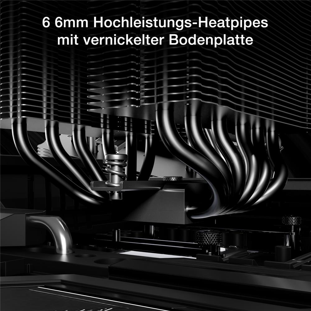 be quiet! Pure Rock Pro 3 LX Luftkühler beeindruckend hohe Kühlleistung sechs 6mm Hochleistungs-Heatpipes