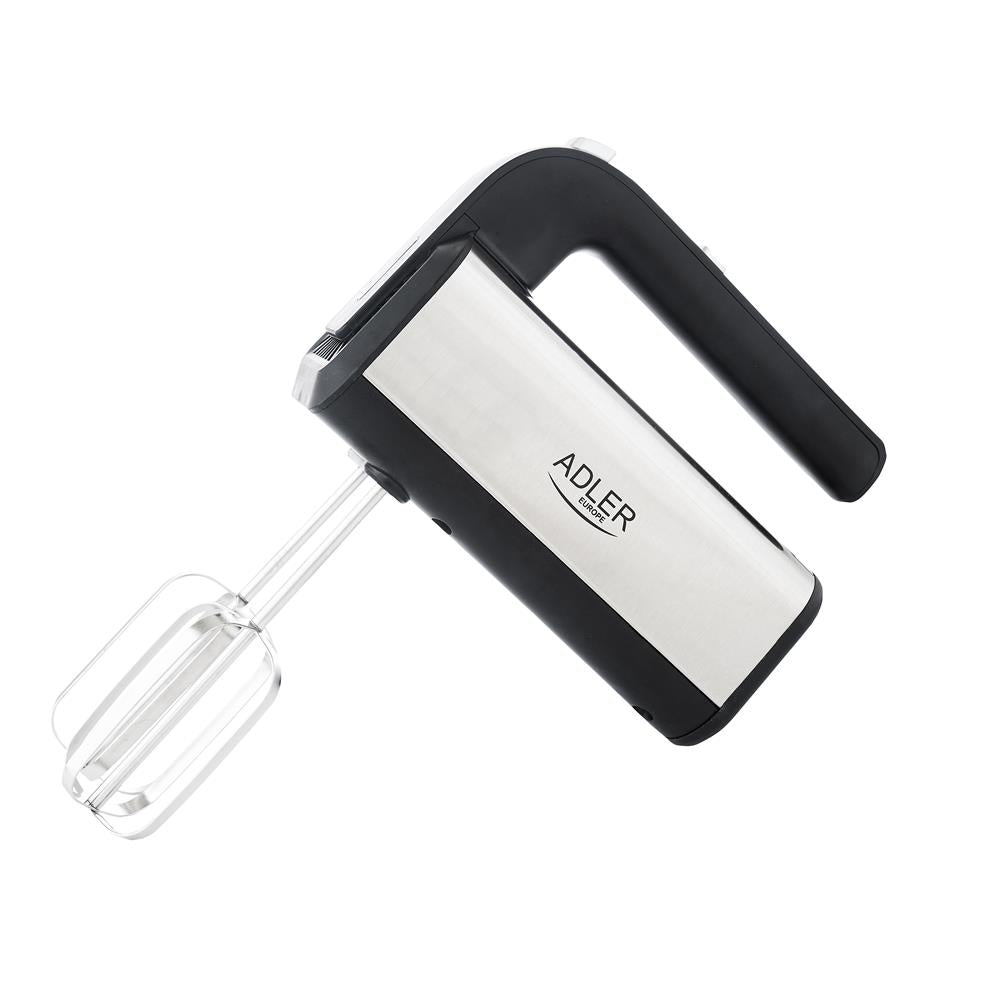 Adler AD 4225 Handmixer 300 W Edelstahl mit 5 Geschwindigkeiten Silber Schwarz
