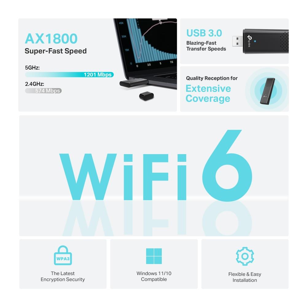 TP-Link Archer TX20U – AX1800 Dualband Wi-Fi 6 USB-Adapter