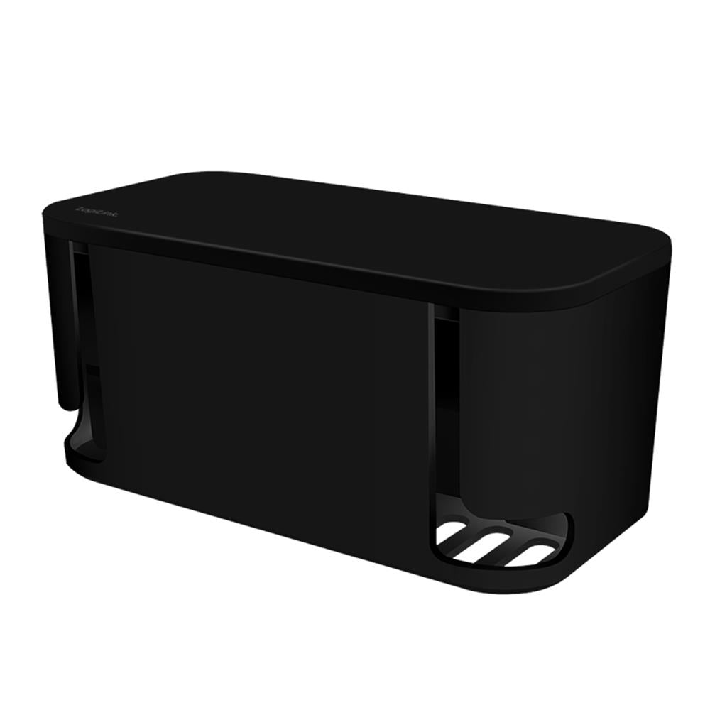 LogiLink Kabelbox mit 5 fach Steckdosenleiste und 3 USB Schwarz