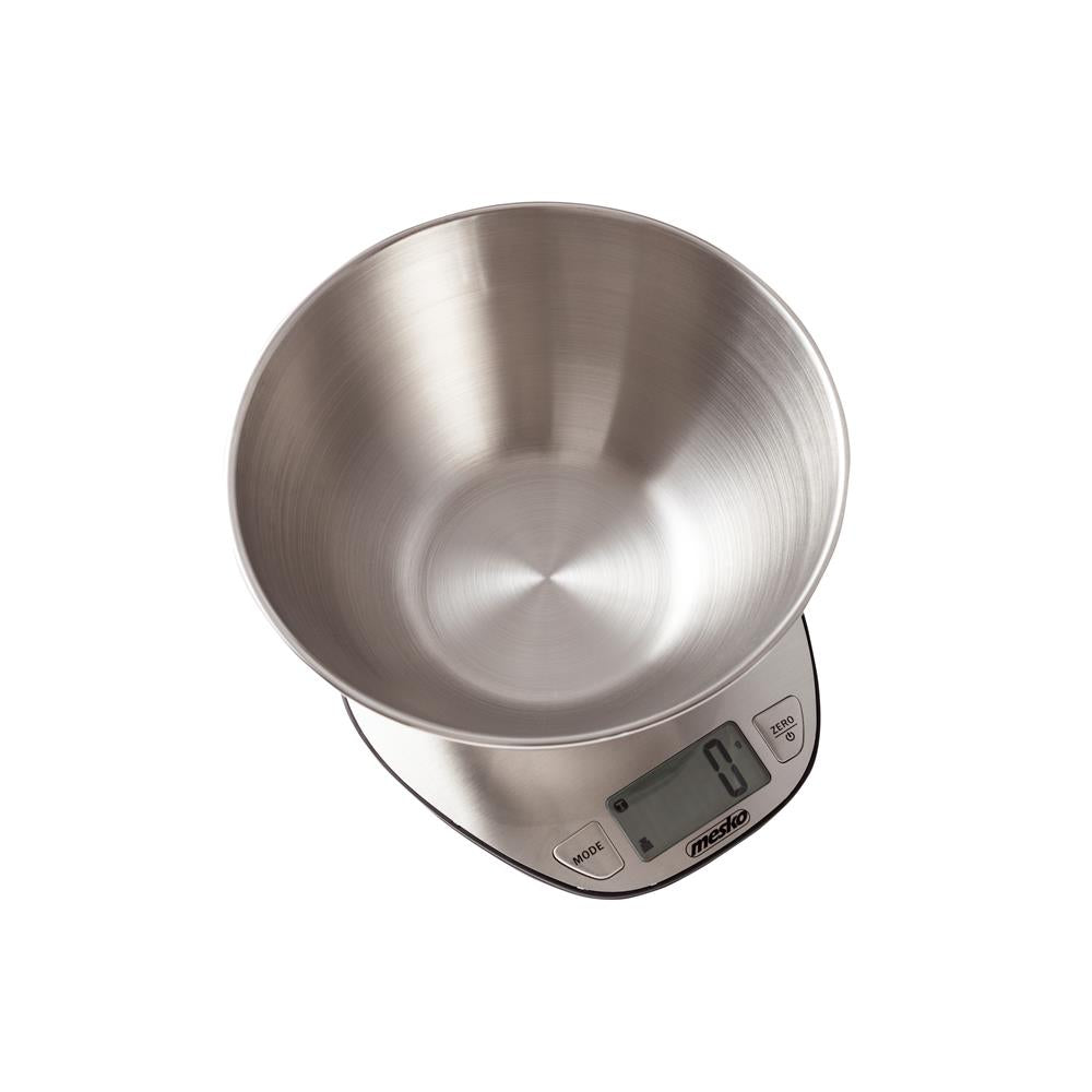 Mesko MS 3152 Digitale Küchenwaage mit 2 L Schüssel Edelstahl