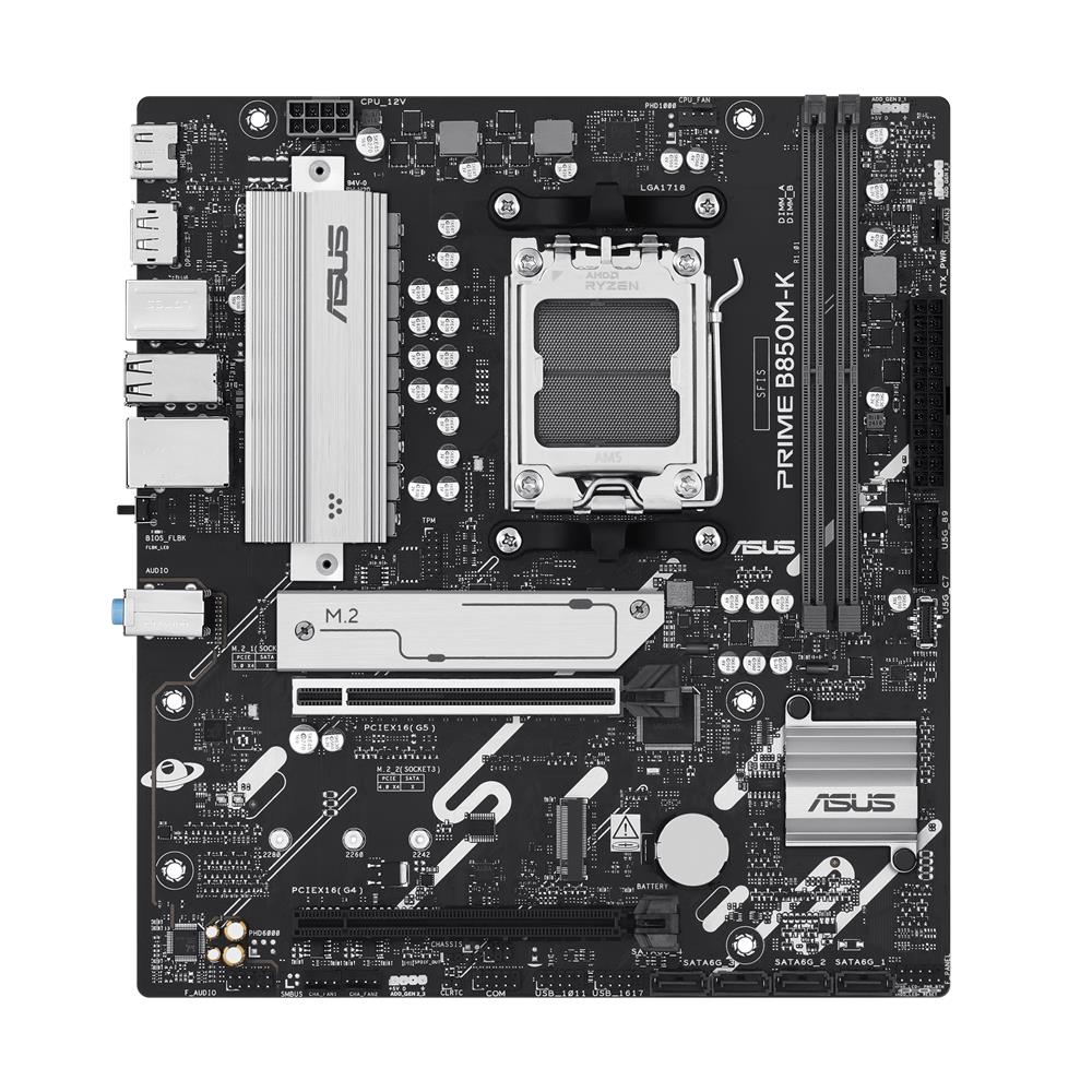ASUS PRIME B850M-K Gaming Mainboard AM5 micro ATX DDR5 PCIe 5.0 Aura Sync