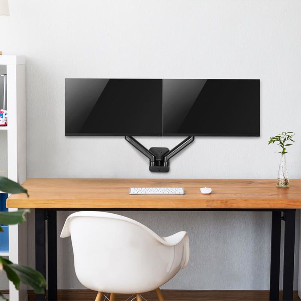 LogiLink Monitorwandhalterung 2 fach 17 bis 32 Zoll Gasdruckfeder