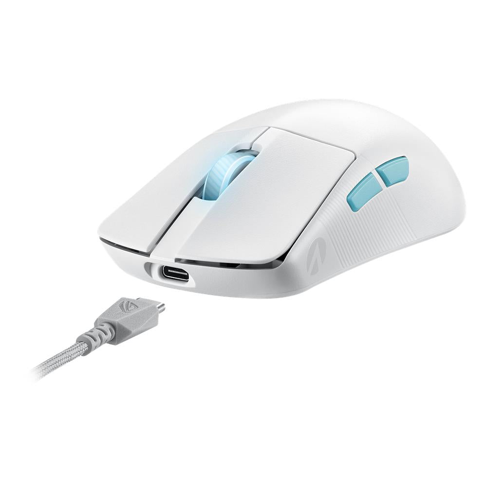 ASUS ROG Harpe Ace Aim Lab Edition White RGB Gaming Maus weiß