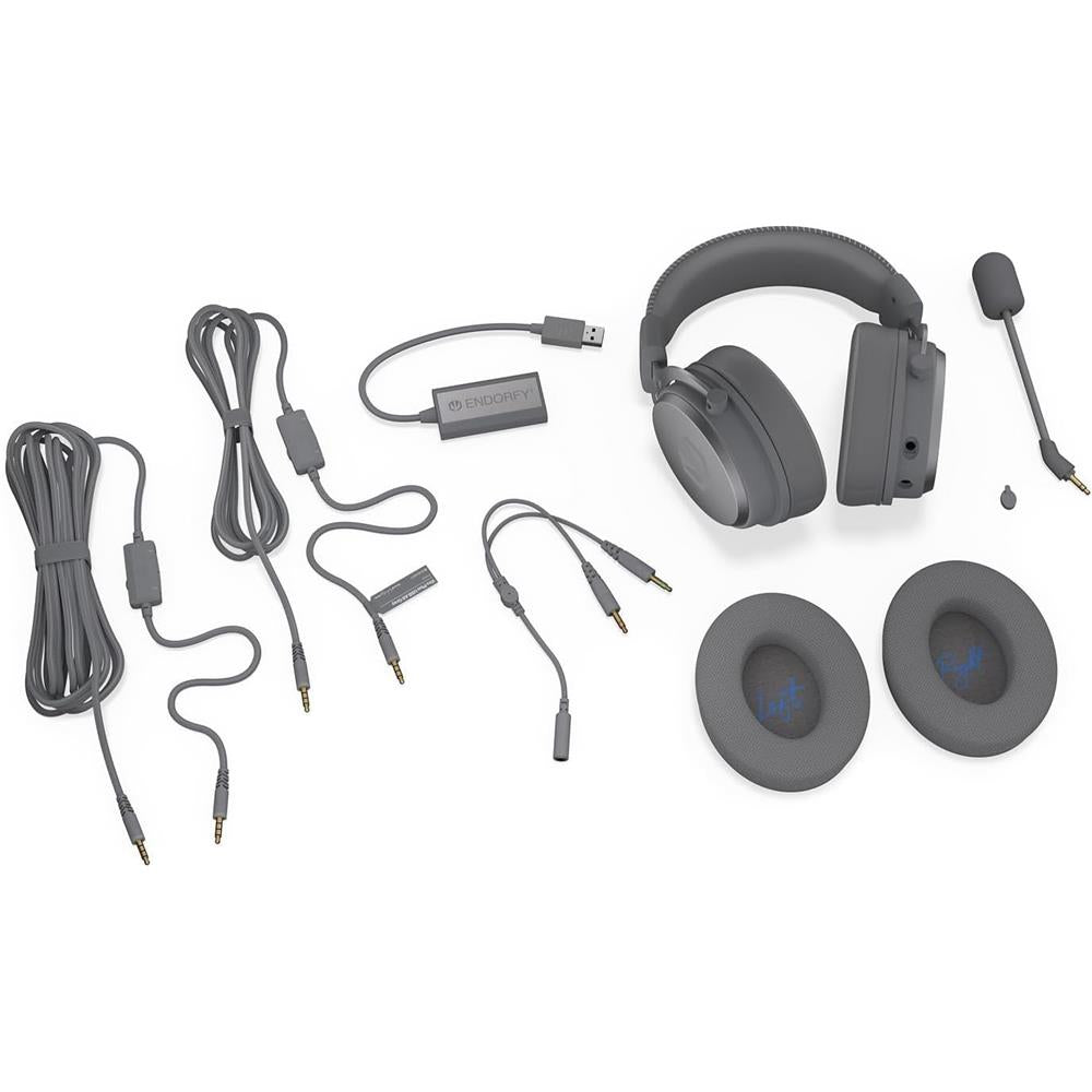 ENDORFY VIRO Plus USB Alt Gray Gaming-Headset – 7.1 Sound & abnehmbares Mikrofon