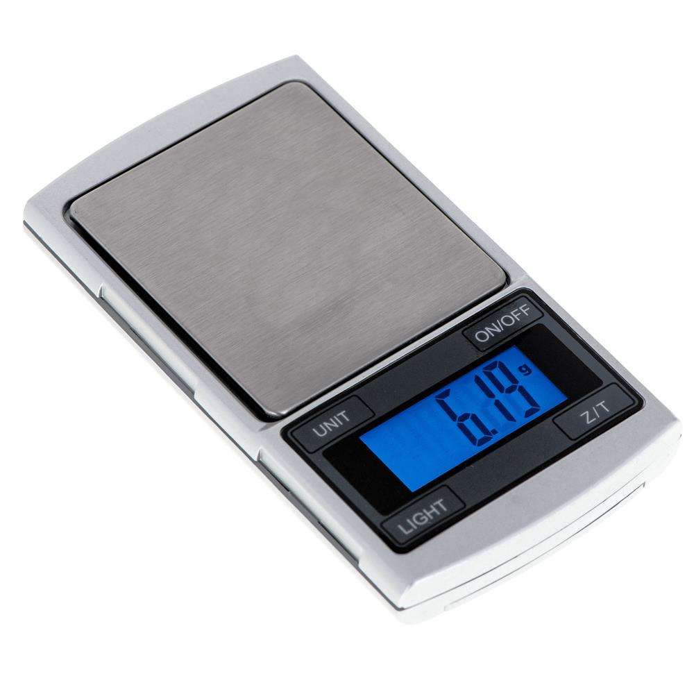 Adler AD 3168 Digitale Präzisionswaage Feinwaage mit beleuchtetem LCD Display Silber