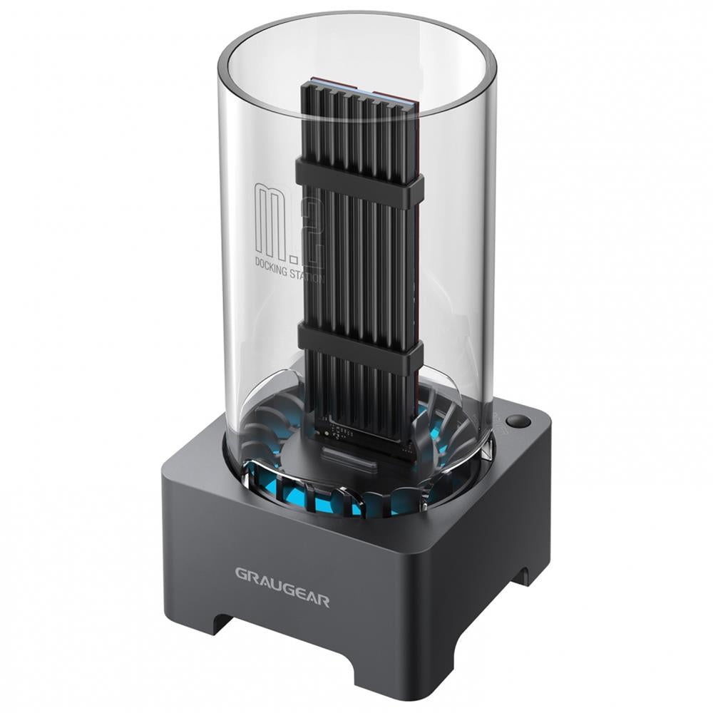 GRAUGEAR USB C Dockingstation für M.2 NVMe NGFF SSD USB 3.2 10 Gbit/s