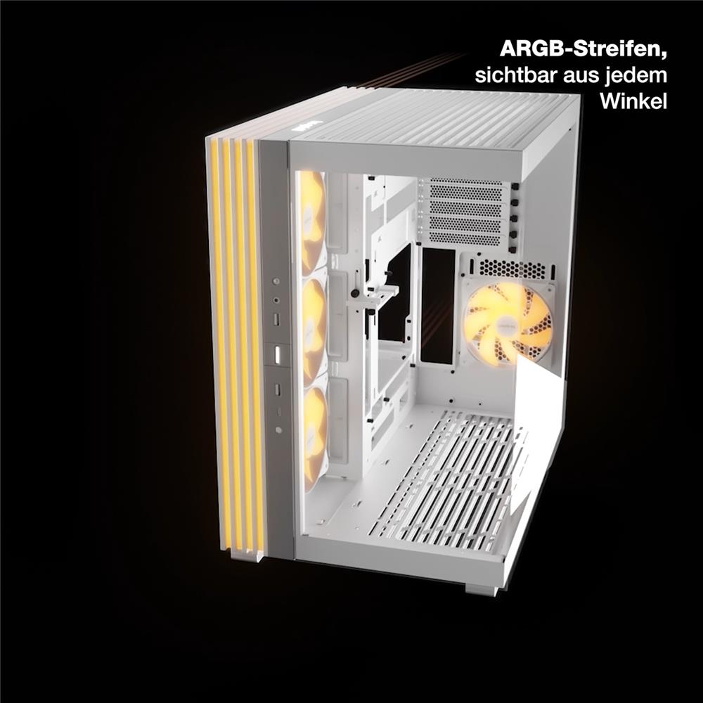 be quiet! Light Base 600 LX White PC Gehäuse Panorama Show Case ARGB