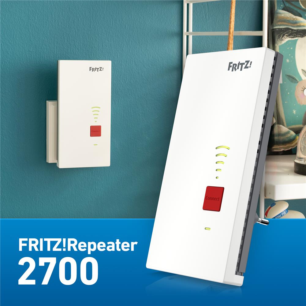 FRITZ!Repeater 2700 Wi-Fi 7 und intelligentes Mesh überall im Heimnetz