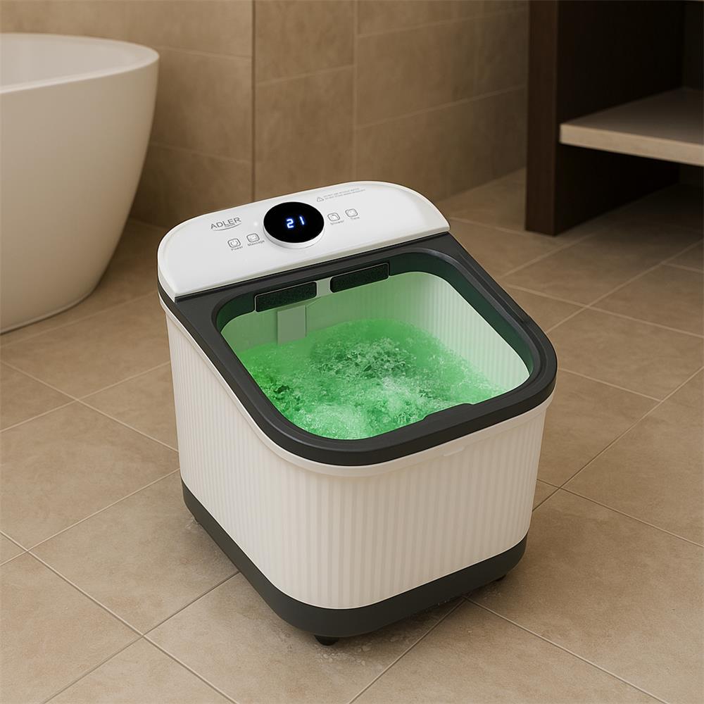 Adler AD 2184 – Deluxe Fußsprudelbad Massierer Salzbehälter Tragegriff Rollen zum einfachen Transport