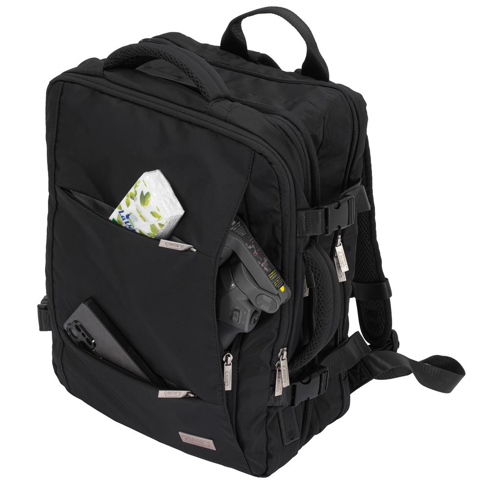 Camry CR 6881b Business Rucksack 24 L erweiterbar, Handgepäck Rucksack 40x20x30 cm, Laptoprucksack bis 15,6 Zoll, RFID, USB, YKK-Reißverschlüsse, wasserabweisend, schwarz