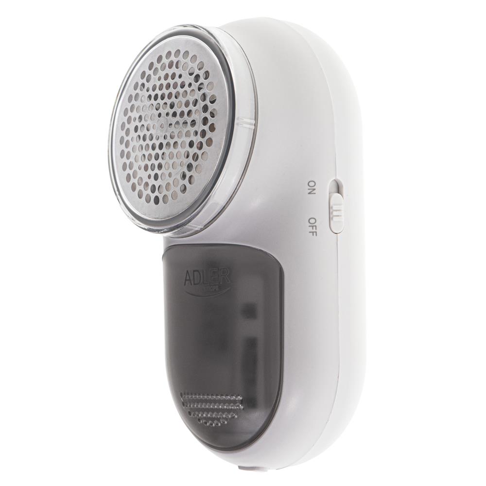 Adler AD 9621 Fusselentferner für Textilien mit Bürste und USB Akku Weiß