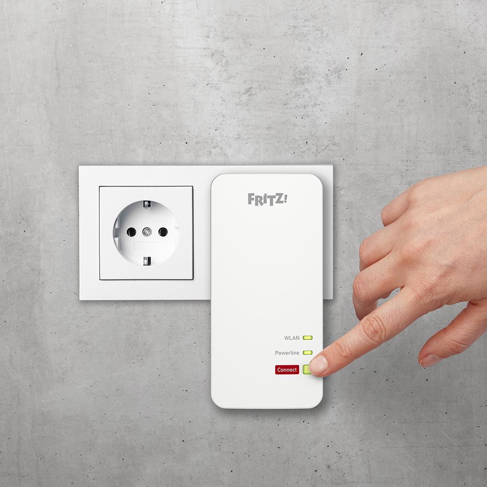 FRITZ!Powerline 1240 AX – Powerline-WLAN-Adapter mit Wi-Fi 6 & Gigabit-LAN