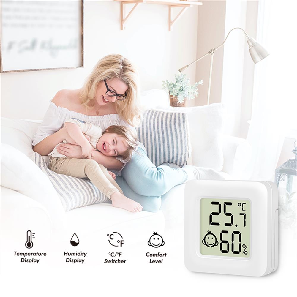 LogiLink Thermo Hygrometer flach 3er Set mit Komfortanzeige
