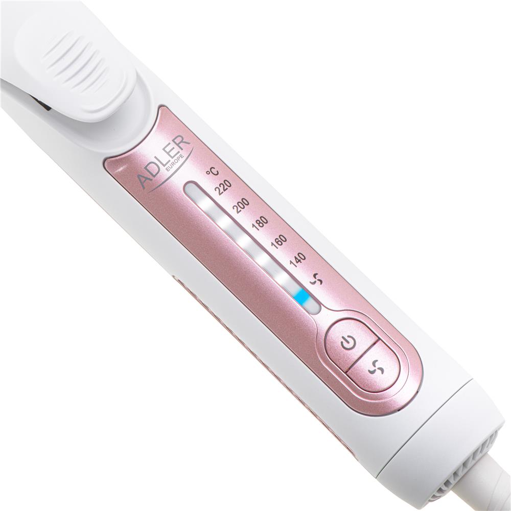 Adler AD 2326 Professioneller Haarglätter weiß/rosa – 2-in-1 Stylinggerät