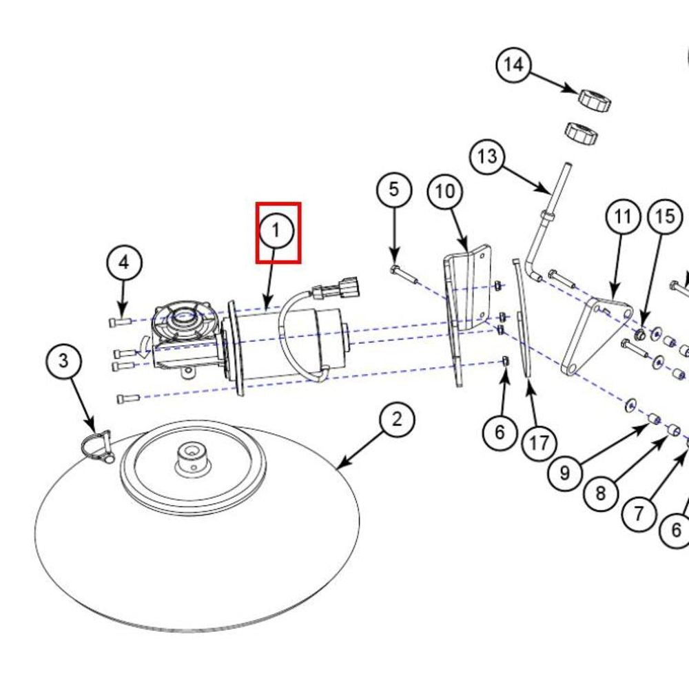 Nilfisk Original 56116761 Gear Motor Sweep Right rechter Getriebemotor