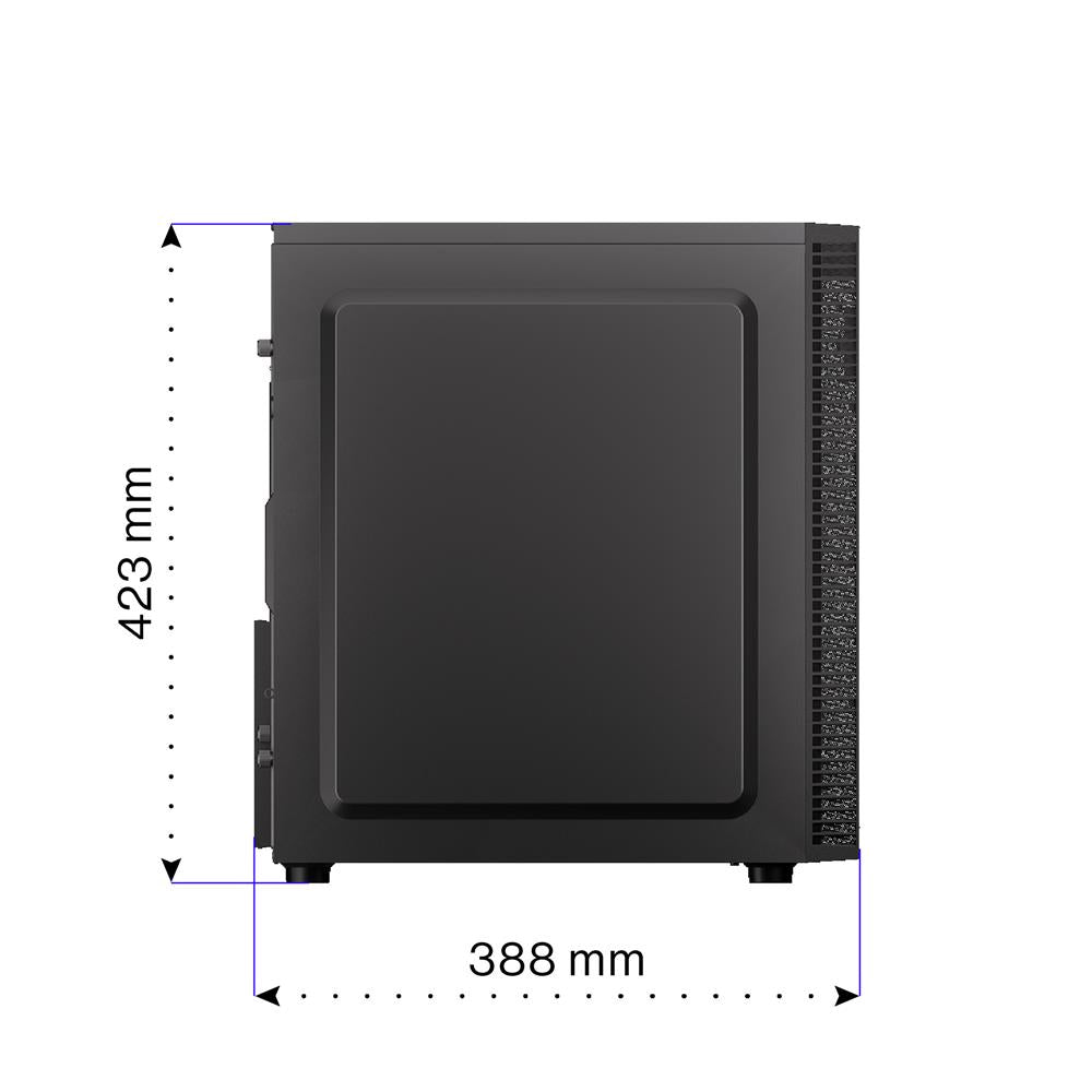 ENDORFY Armis 100 Solid, kleines ATX PC-Gehäuse, inkl. 1x 120mm PWM-Lüfter, 2x USB-A auf Frontplatte, Speicherkartenleser | EY2A015