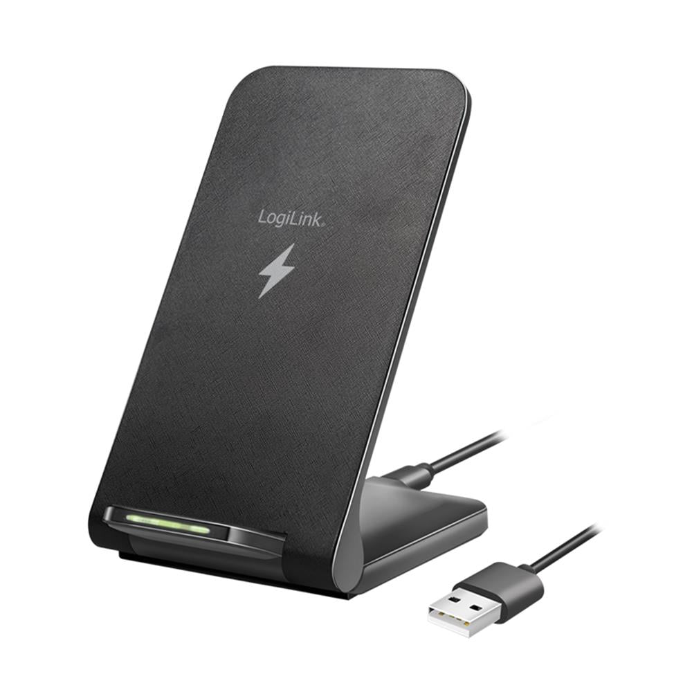 LogiLink Smartphone Ständer mit kabelloser Ladefunktion 15 W