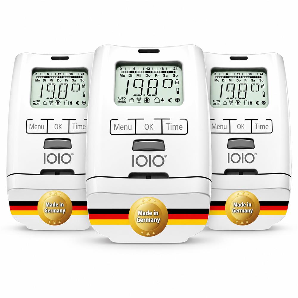 IOIO Elektronisches Heizungsthermostat HT 2000 3er Pack Thermostat programmierbar digital weiß