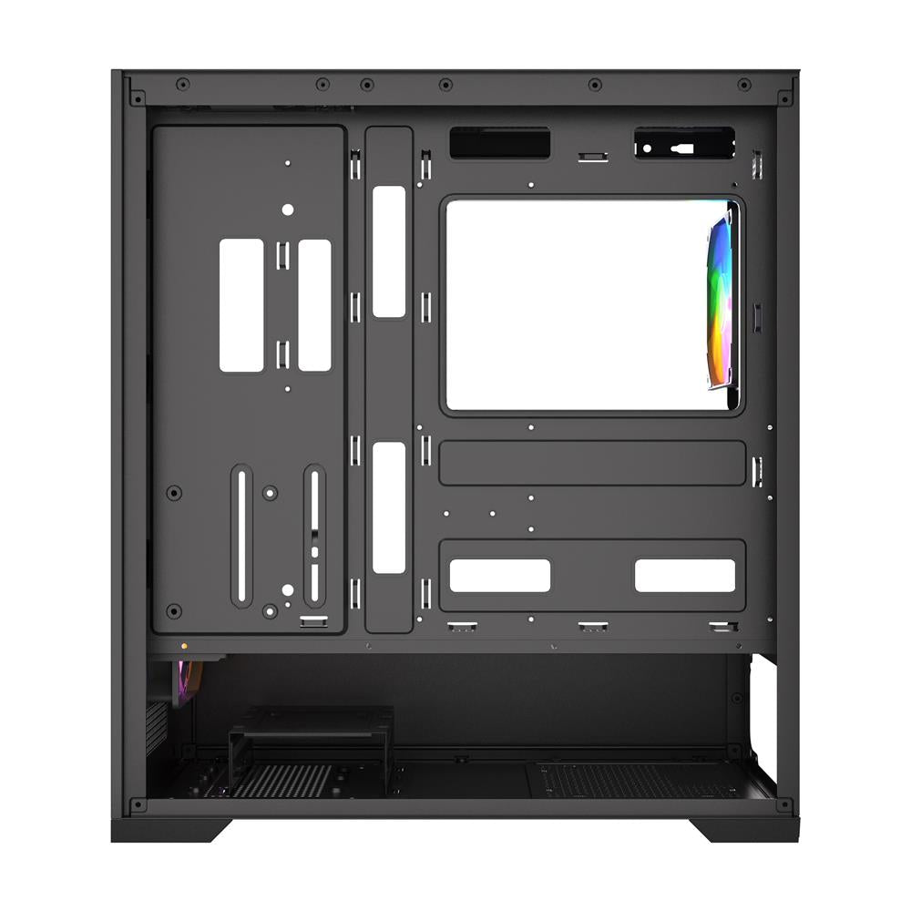 Silentware Core 100 A-RGB Black – Midi Tower mit Mesh-Front, Glas-Seitenfenster & 4 PWM RGB Lüftern