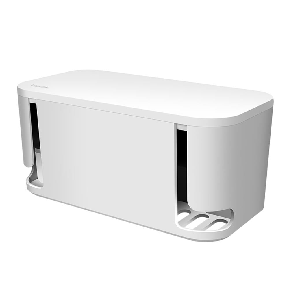 LogiLink Kabelbox mit 5 fach Steckdosenleiste und 3 USB Weiß
