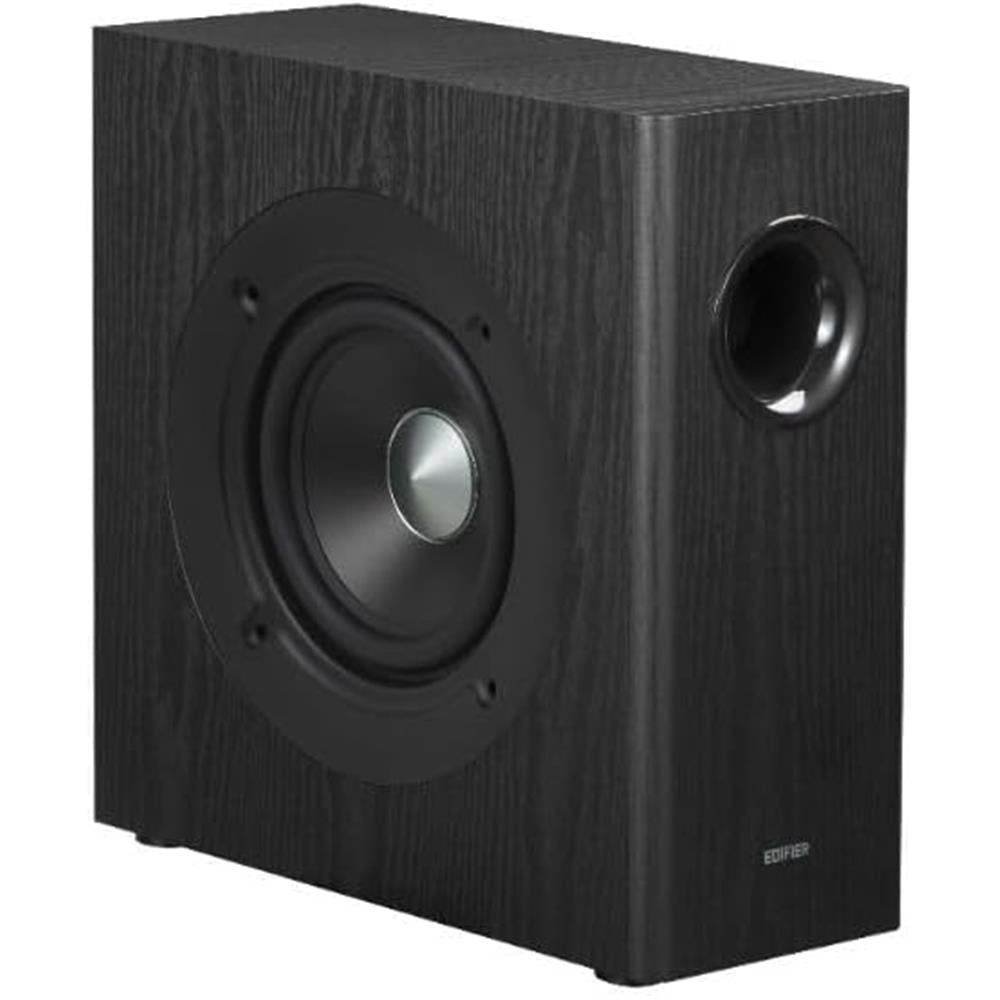Edifier T5s – Aktiver 8" Subwoofer, 70W RMS, 35 Hz Bass, MDF-Gehäuse, Schwarz