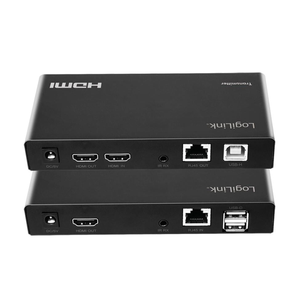 LogiLink HDMI Extender Set über LAN mit KVM Full HD