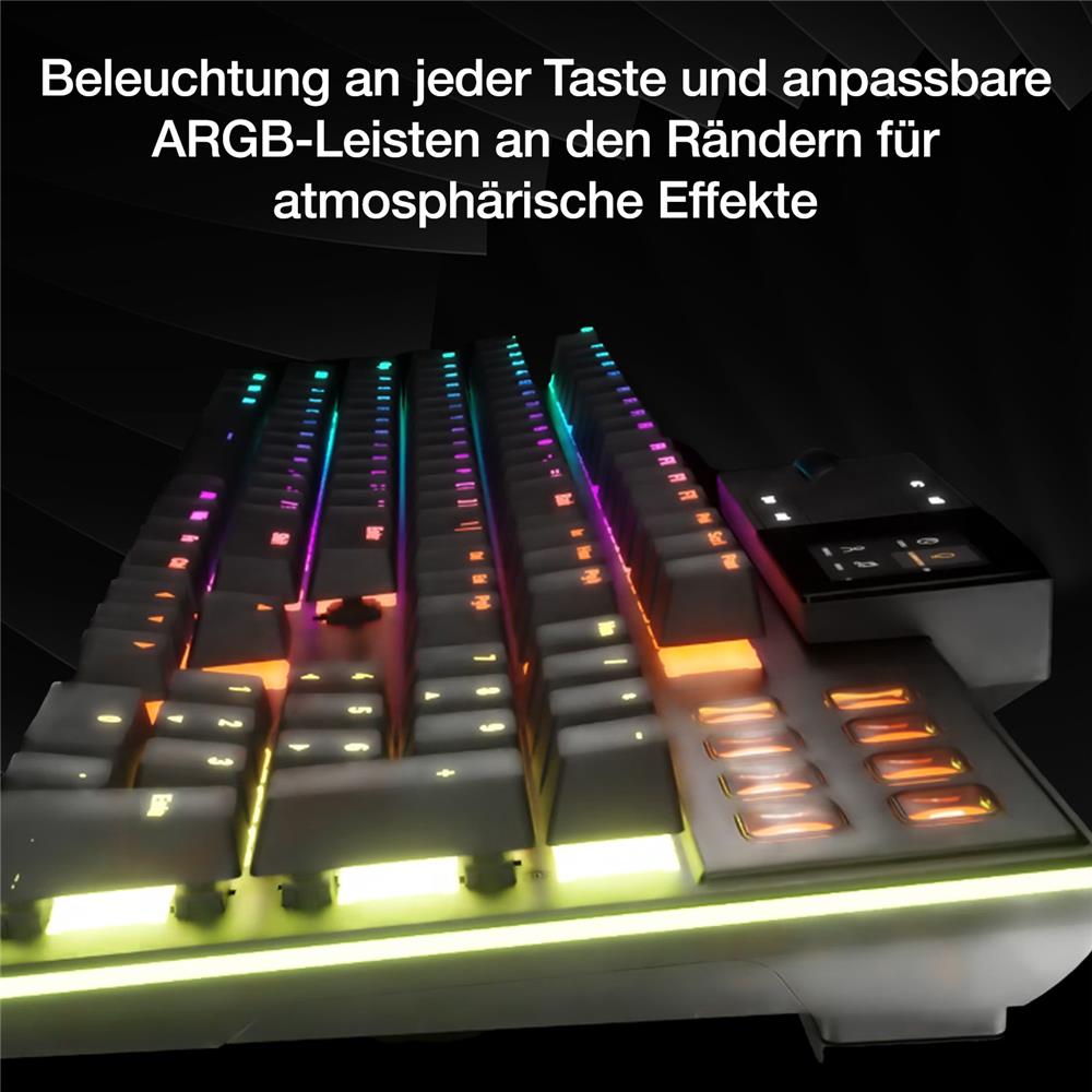 be quiet! Dark Mount Silent Tactile DE ISO Tastatur 8 Display-Tasten Media Dock hot-swap-fähiger Nummernblock