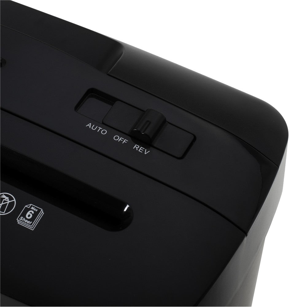 Adler AD 1037 Aktenvernichter, Papiervernichter P-4 für 6 Blatt A4, Schredder für Dokumente, CDs, DVDs und Kreditkarten, 13 l, schwarz