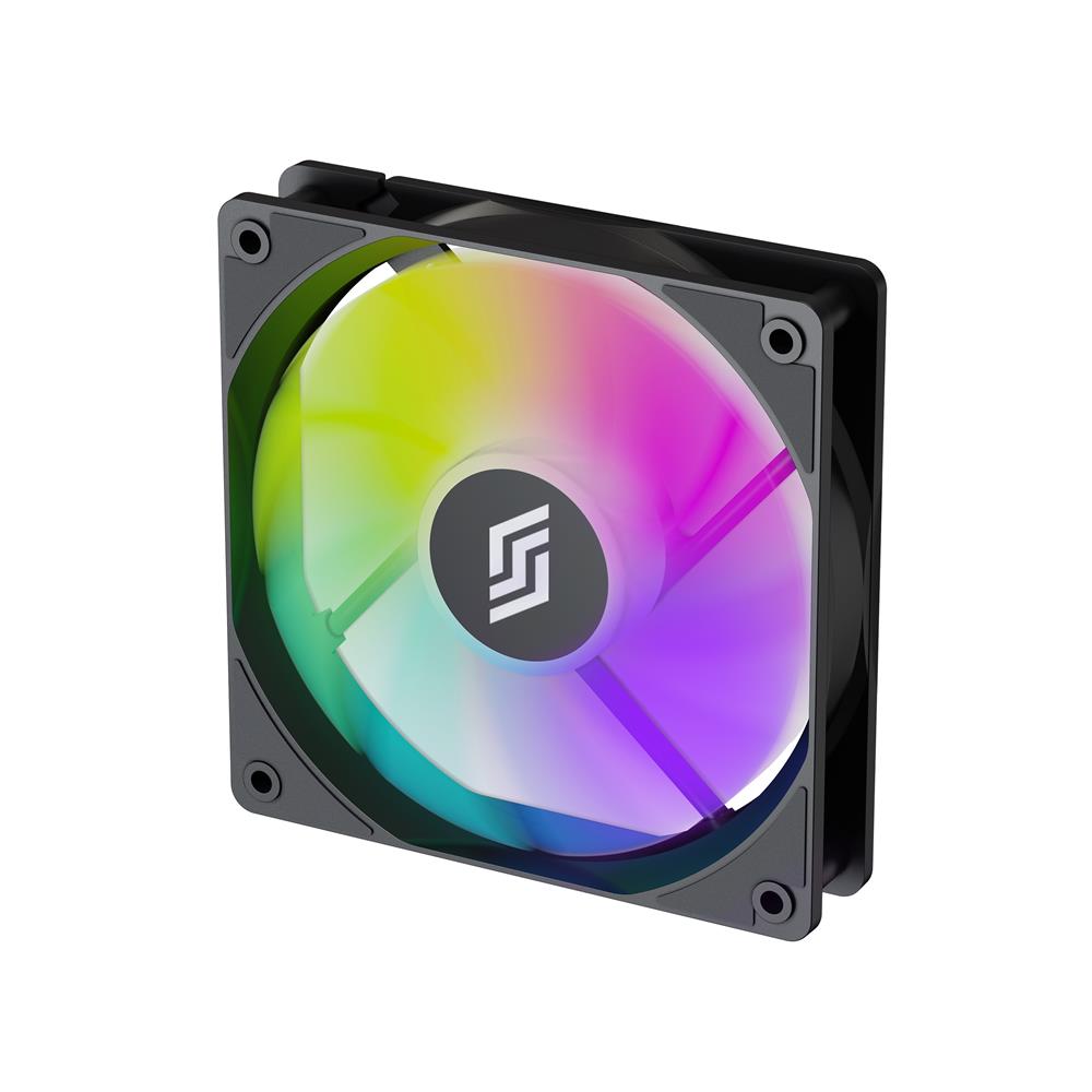Silentware RF140 Black 140mm PWM A-RGB Gehäuselüfter, Standard-Airflow, RGB, Gaming-PC